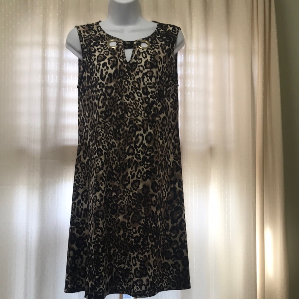 Leopard Print Sleeveless Dress